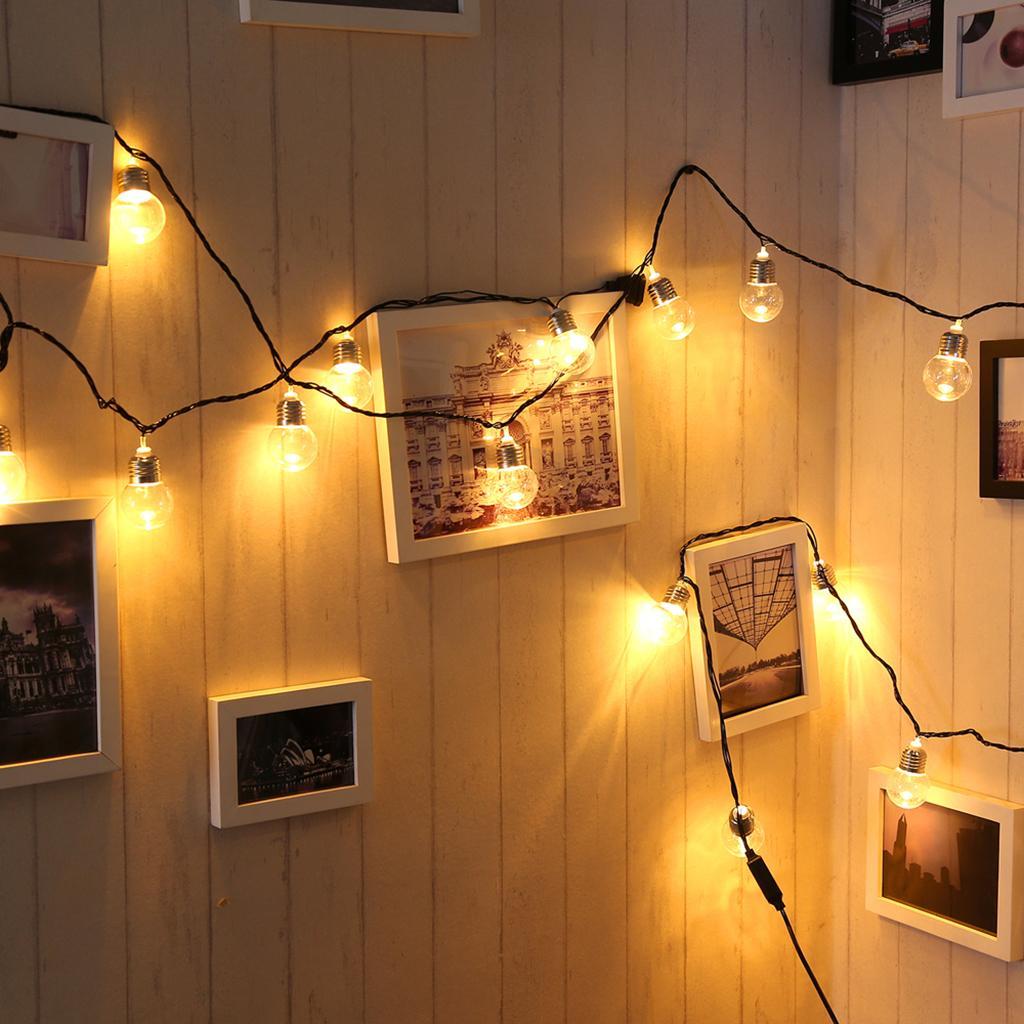 20Led Globe Ball Bulb Fairy String Light Home Garden Decor Warm White 220V