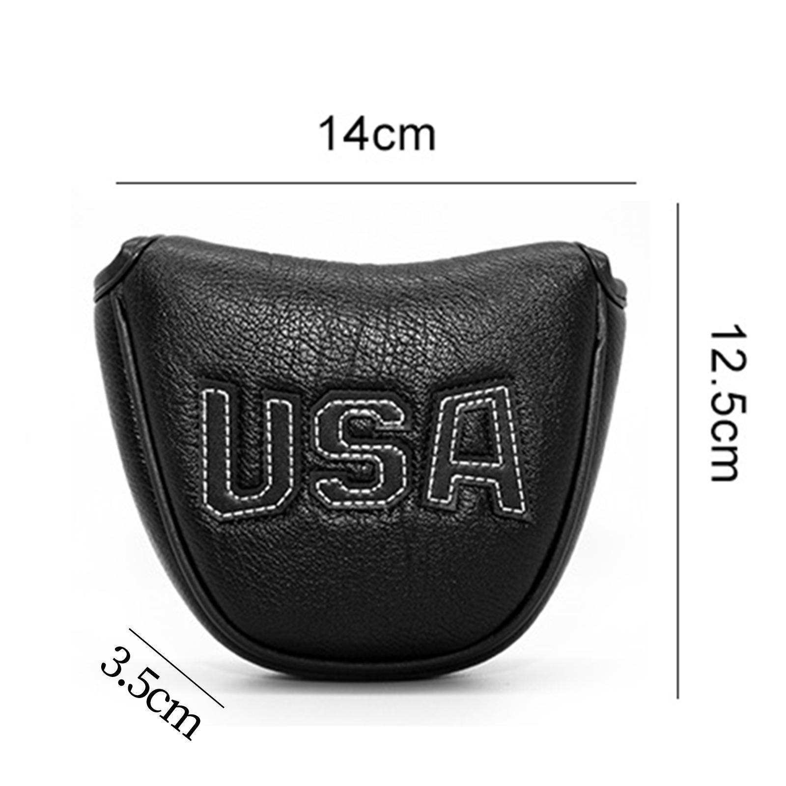 Premium PU Leather Mallet Putter Cover, Putter Head Cover, Mallet Putter Headcover Golf Club Head Covers Protect Golf Clubs