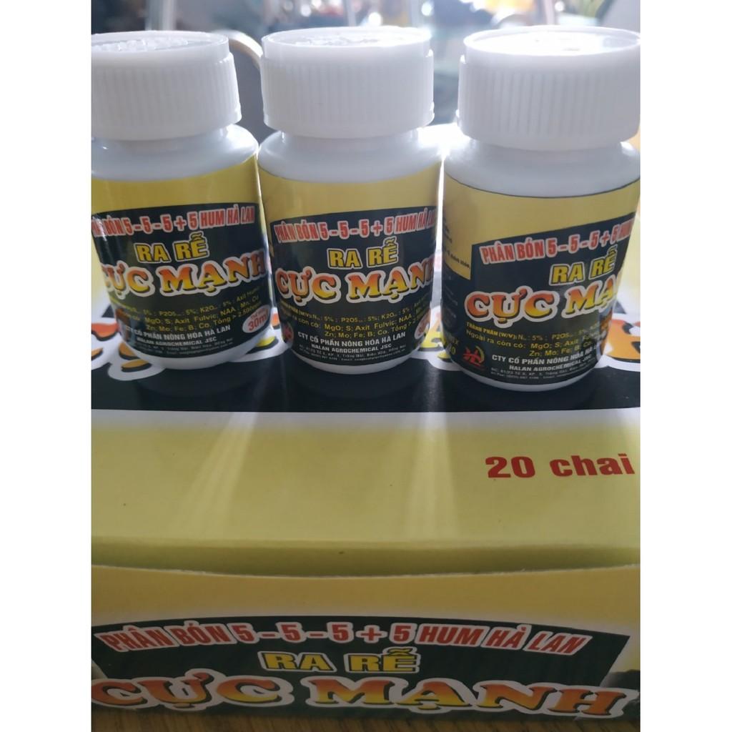 Combo 3 chai phân bón ra rễ cực mạnh 5-5-5+5 HUM Hà lan - chai 30ml