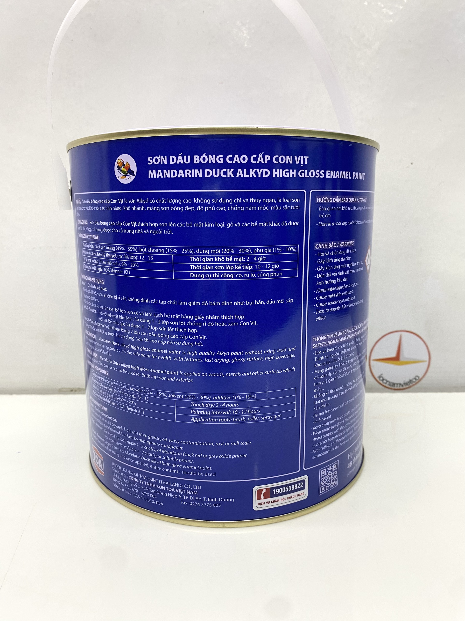 Sơn dầu cao cấp TOA Con Vịt màu đen MD 999 _ 3L