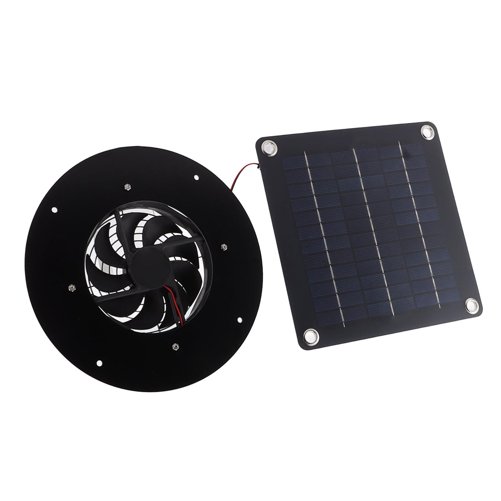 Solar Panel Fan Weatherproof 12V Ventilator for Hen House Outdoor Camping