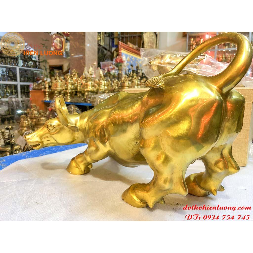 Tượng Trâu Chiến Cỡ Đại Dài 40cm Nặng 6kg-Tượng Trâu Đồng Phong Thủy