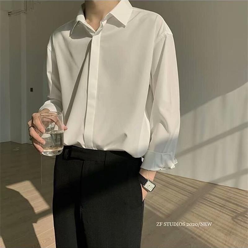 Áo Sơ Mi Nam Tay Dài Thời Trang Hàn Quốc Size M-2Xl
