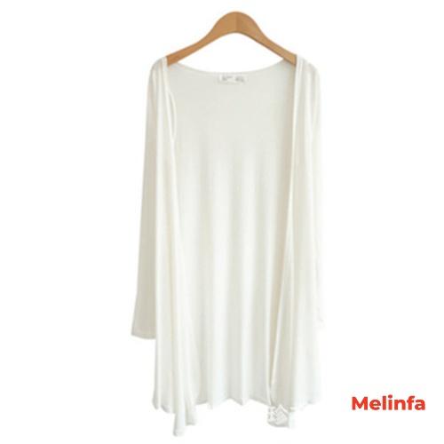 Áo khoác ngoài cardigan dáng dài vải Modal (gỗ Sồi) phong cách thanh lịch trẻ trung mã VAA0299