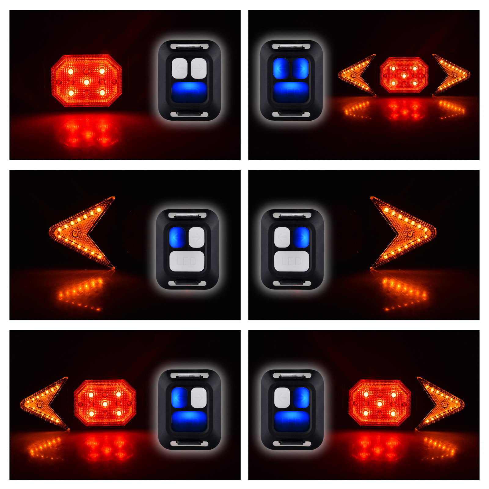 Đèn LED gắn đuôi xe đạp, báo hiệu chỉ đường