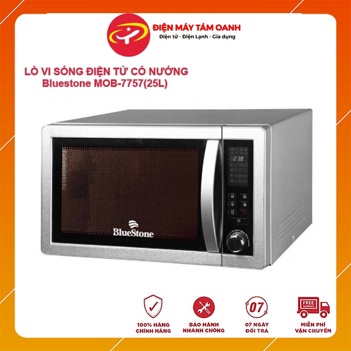 Lò Vi Sóng Điện Tử Có Nướng BLUESTONE MOB-7757 25L - Hàng chính hãng