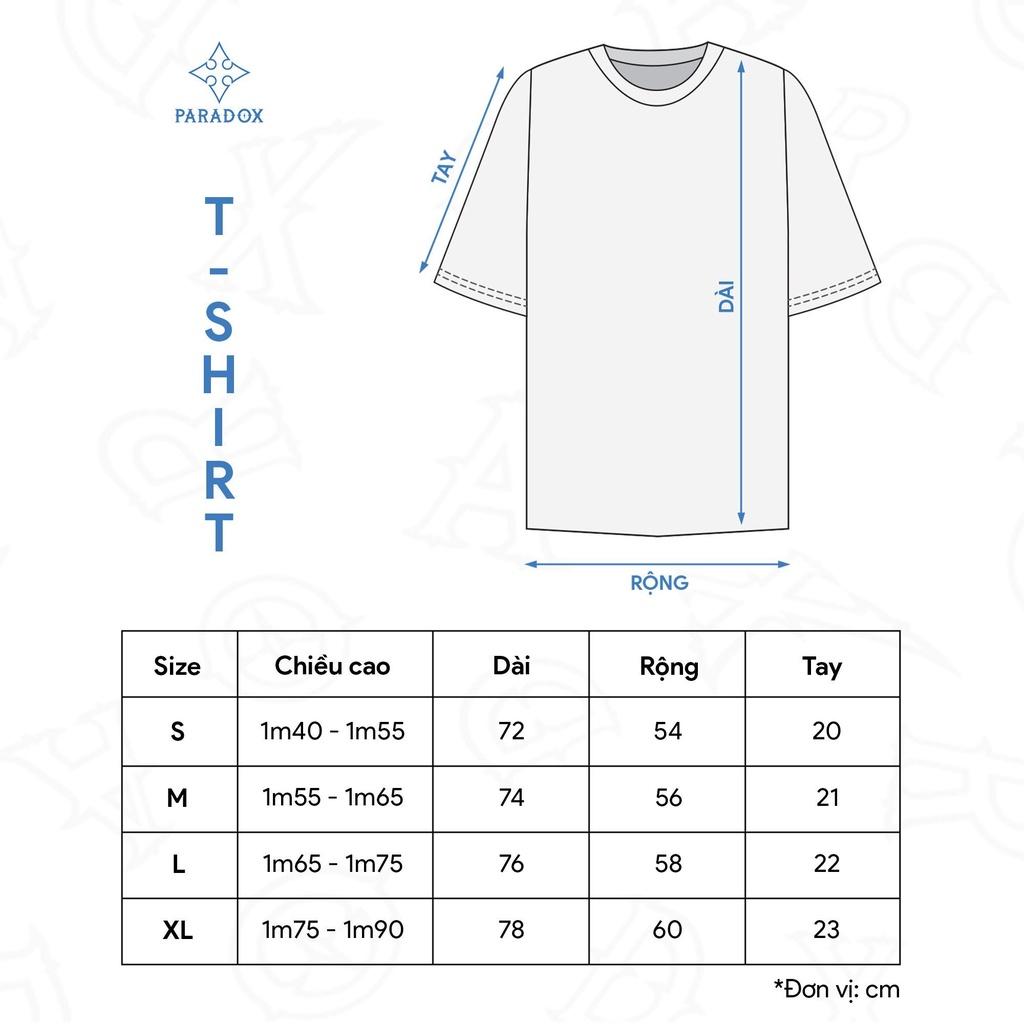 Áo thun form rộng Paradox tay lỡ - Unisex - In hình - EKOSYSTEM - Trắng, Đen