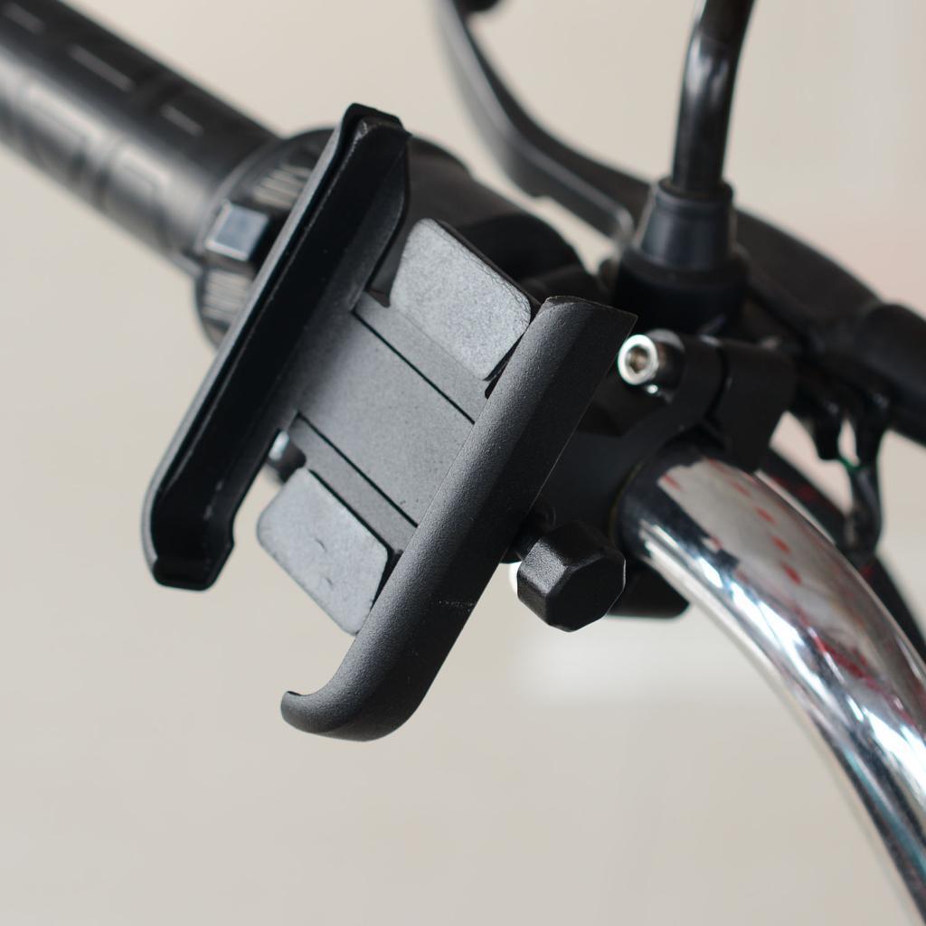 Universal Phone Holder Handlebar Mount Bracket Stand For Motorcycle Black