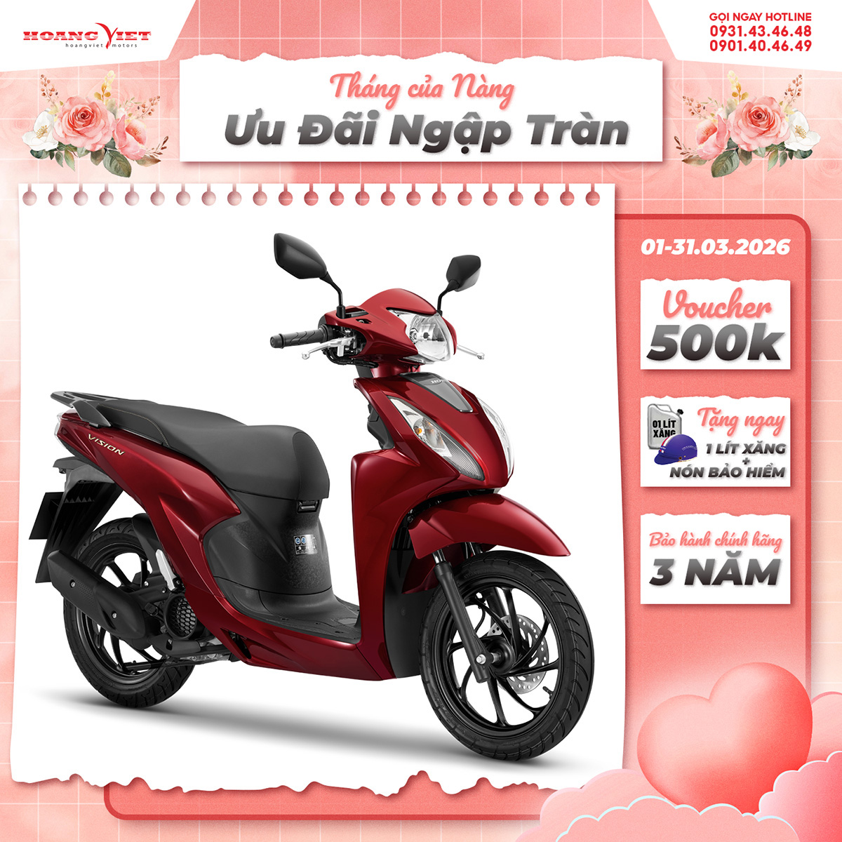 Xe Máy Honda Vision 2026 - Phiên Bản Cao Cấp