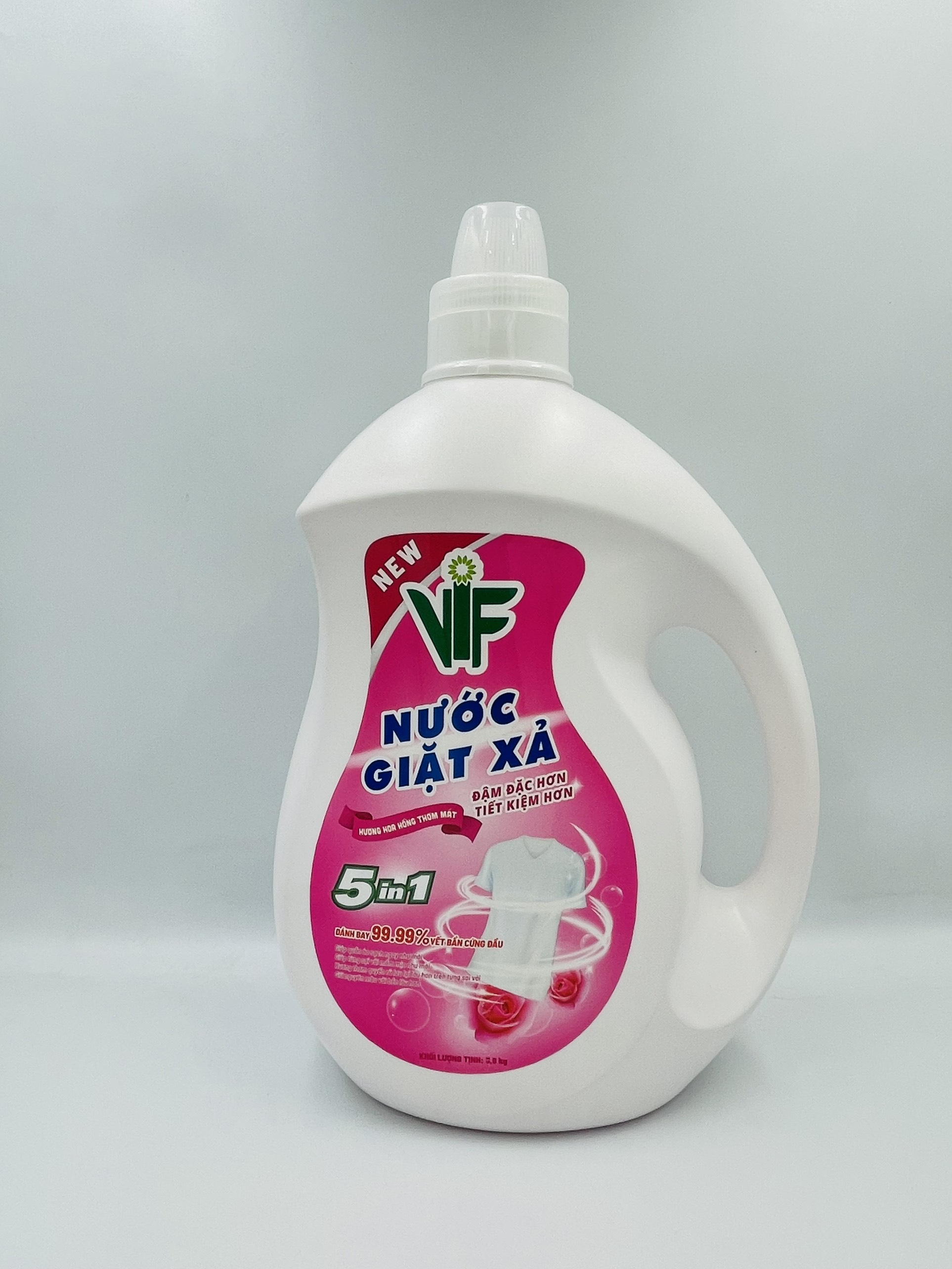 Nước giặt xả VIF 5in1 3.6kg Hương hoa hồng thơm mát