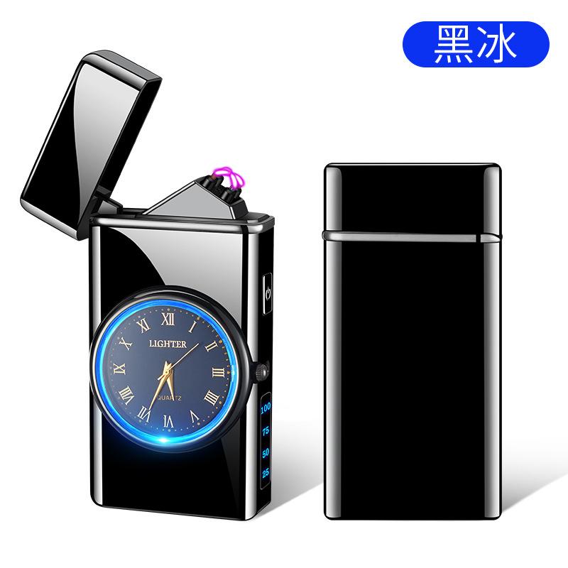 Đồng hồ thật đầy màu sắc phong cách mới nhất với đèn pin bật lửa sạc thông minh USB chống gió bằng kim loại