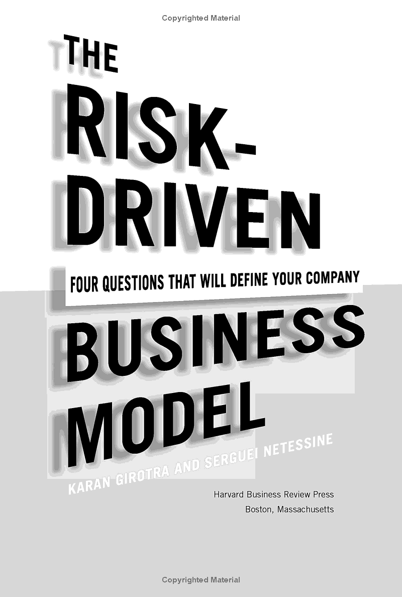 The Risk-Driven Business Model