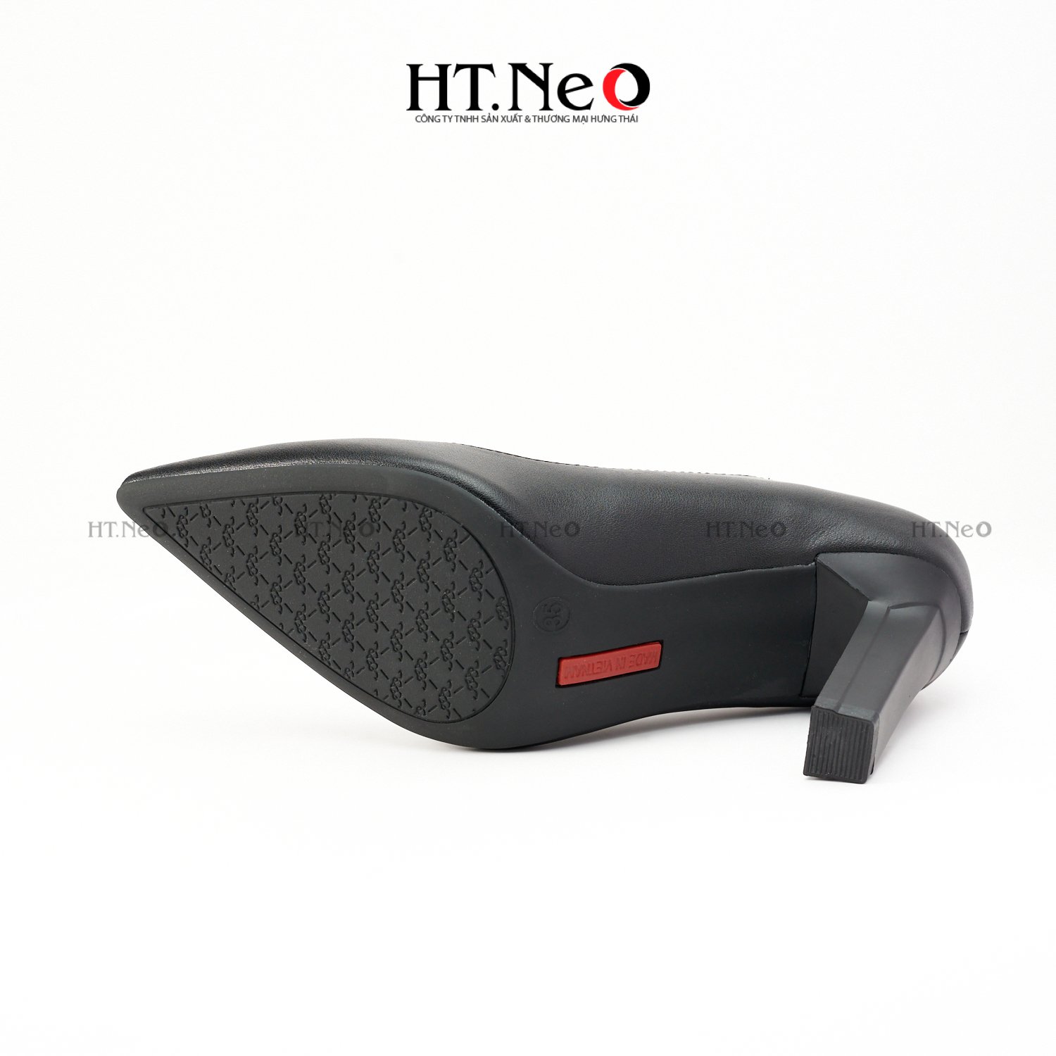 Giày bít cao gót, giày công sở mũi nhọn HT.NEO gót giày trụ nhỏ cao 9p cực dễ đi, mũi xẻ tim trẻ trung CS164