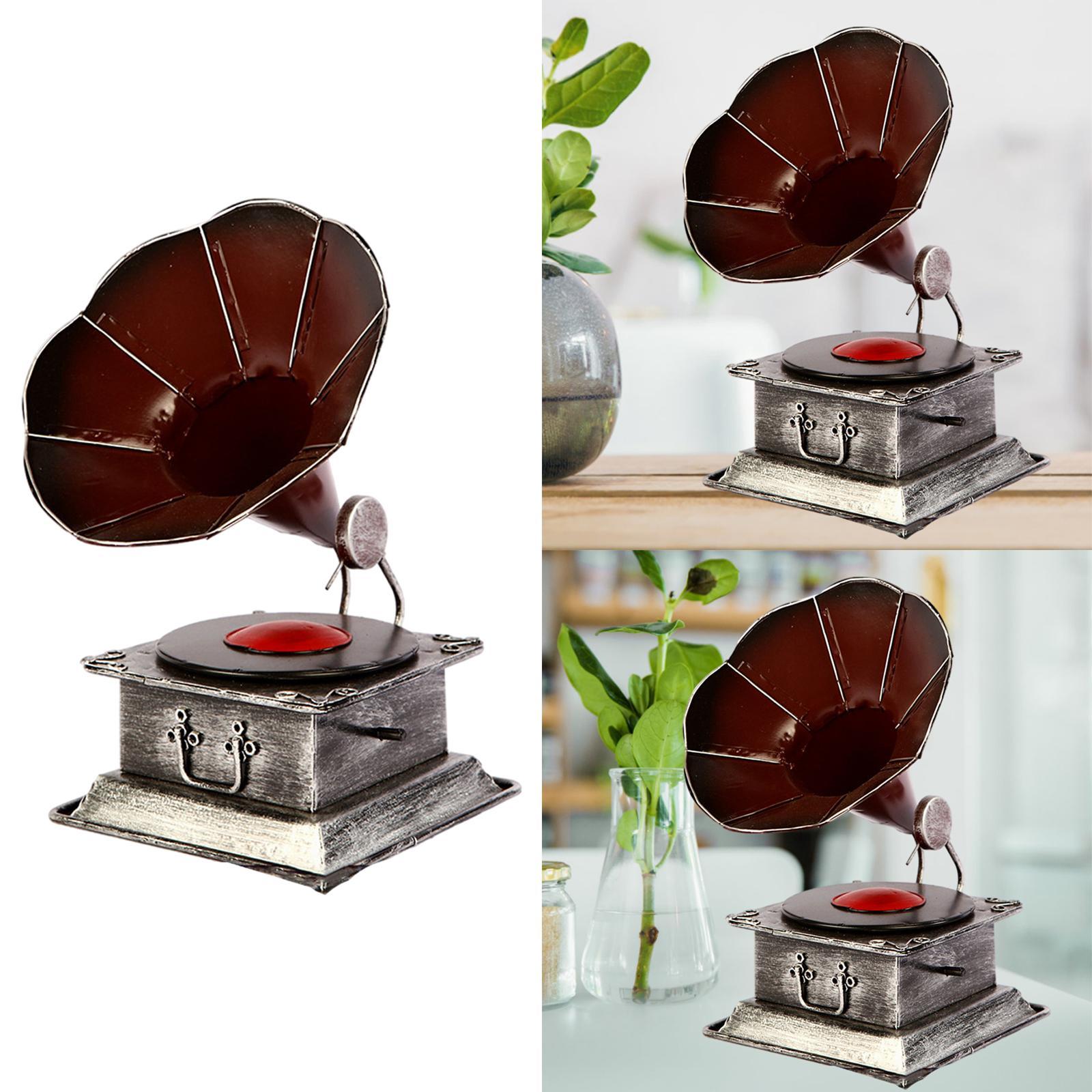 Vintage Style Phonograph Ornament Home Bedroom Decor Birthday Gifts