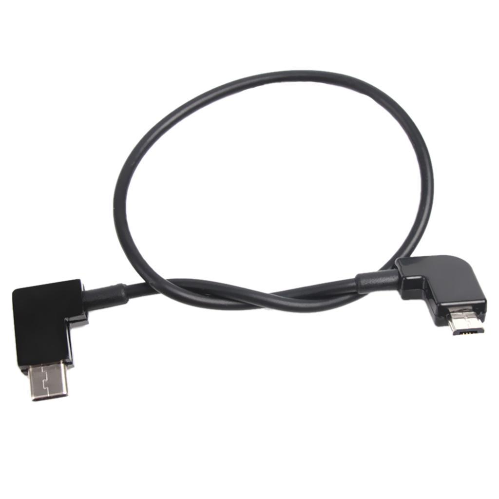 USB Type C to Micro USB Cable 90 Degree USB-C Male to Micro-B Male Adapter