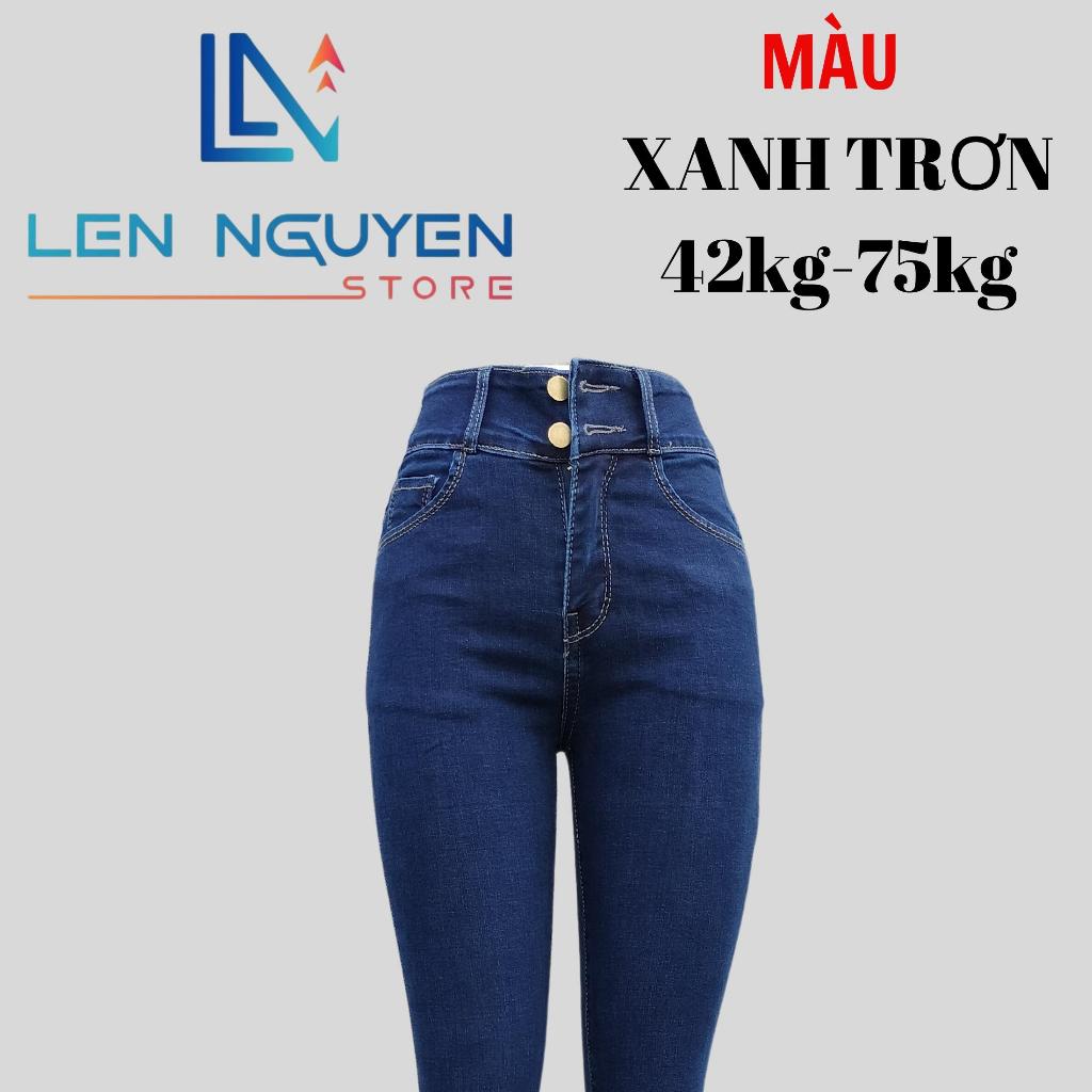 D28_Quần jean nữ, dài, lưng cao, quần bò nữ dáng ôm, quần rin nữ có big size, cho 42kg đến 75kg