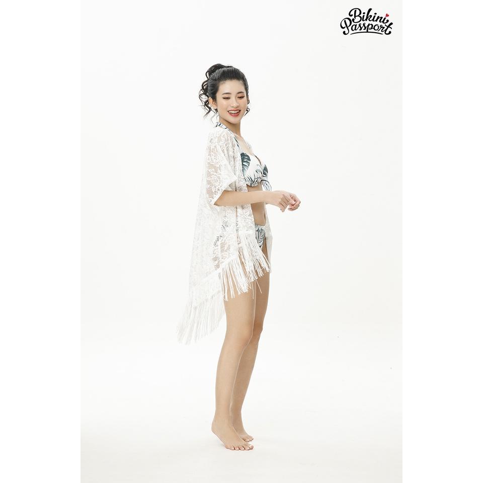 Áo khoác ngoài đồ bơi   dạng đuôi cá - Trắng - BC001_WH