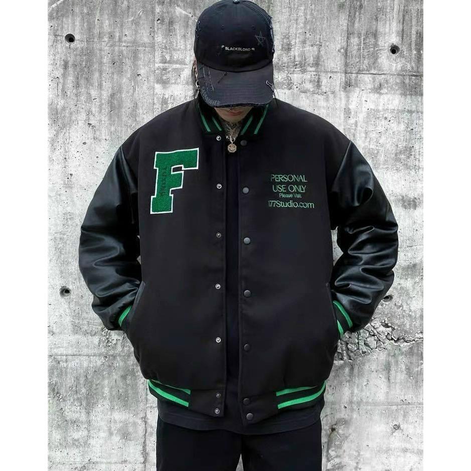 Áo khoác dù bomber unisex bóng chày form rộng Fashion nam nữ