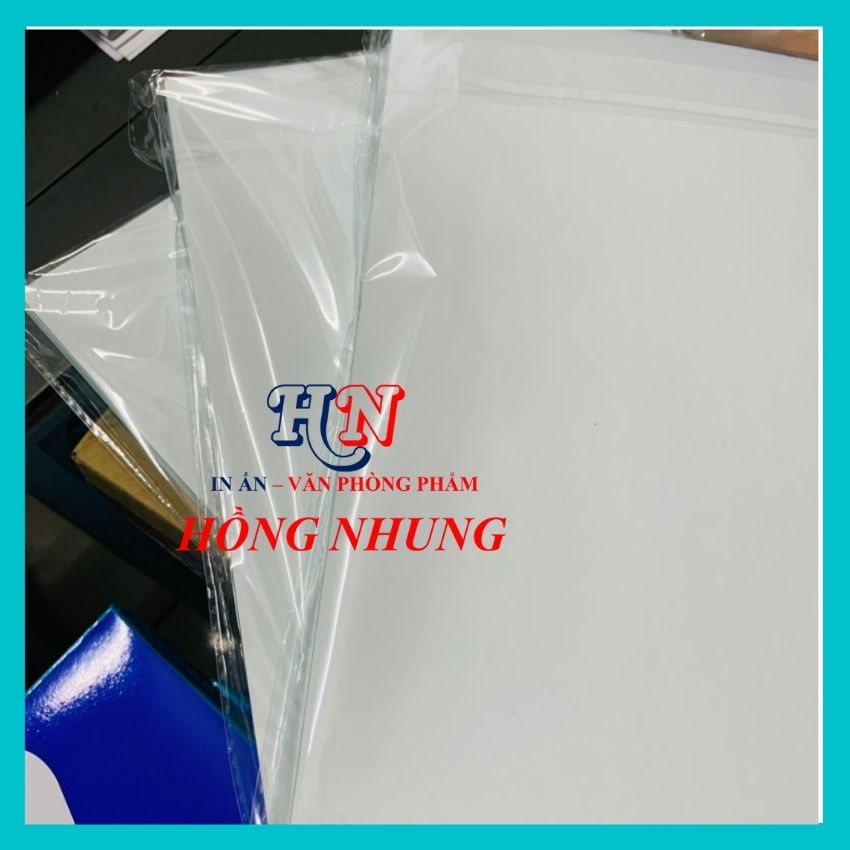 [HỒNG NHUNG] Xấp 100 tờ Decal A4 Đế Xanh - Siêu Dính, Mặt Giấy Mịn