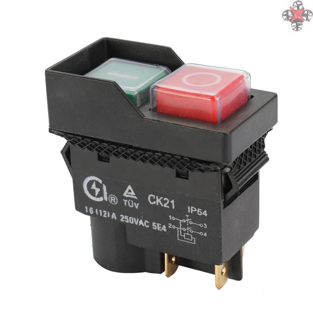 250V Universal CK21B/250V Safety Switch Emergency Stop Safe Cut Off Killer Waterproof and Dustproof Switches Electromagnetic Switch for Grinding Machine