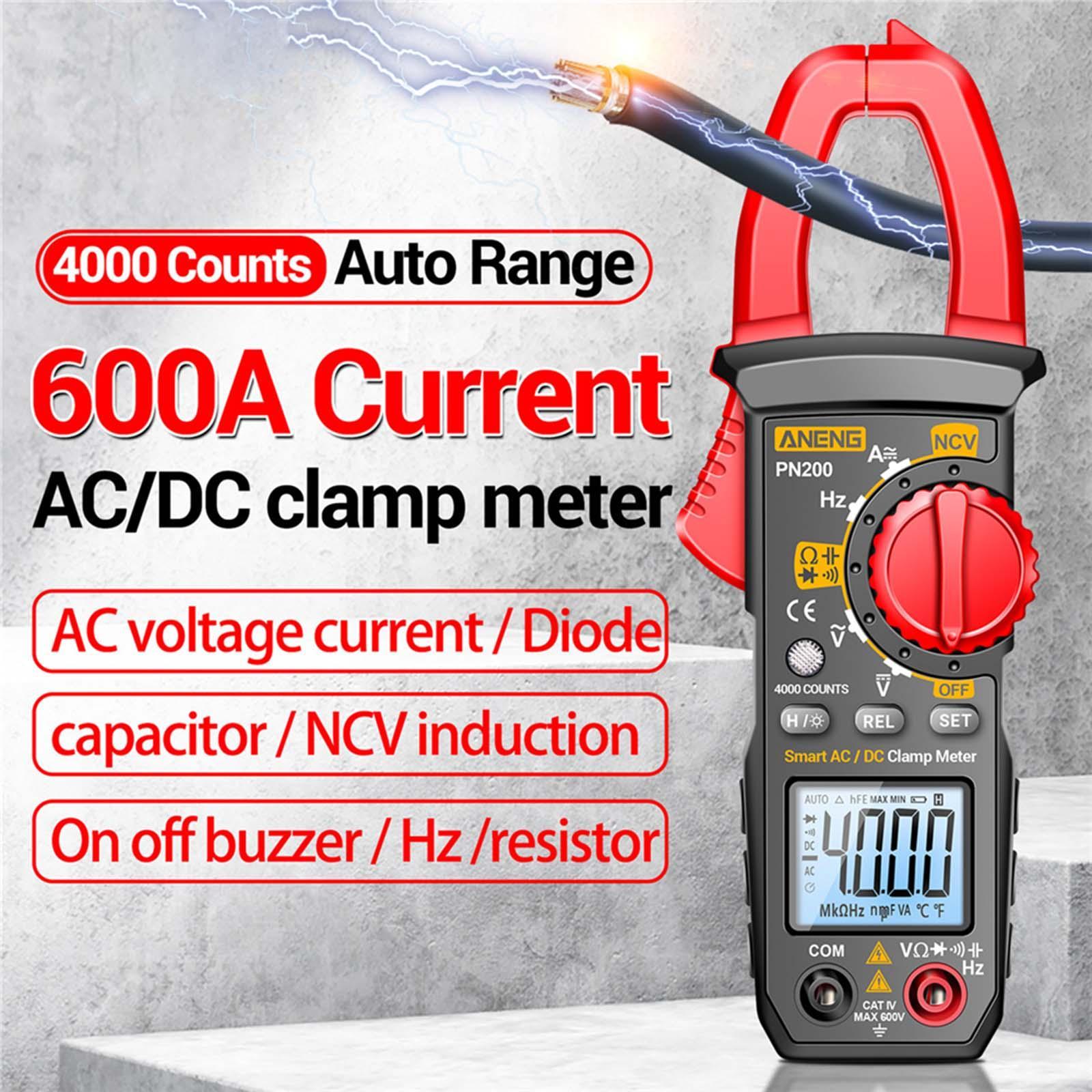 Digital Clamp Meter Accs Handheld Professional AC DC Universal Measures Tool Multimeter for Auto Voltage Resistance Electrician Current