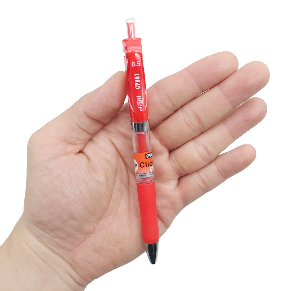 Bút Gel Bấm 0.5 mm - DH GP801 - Mực Đỏ