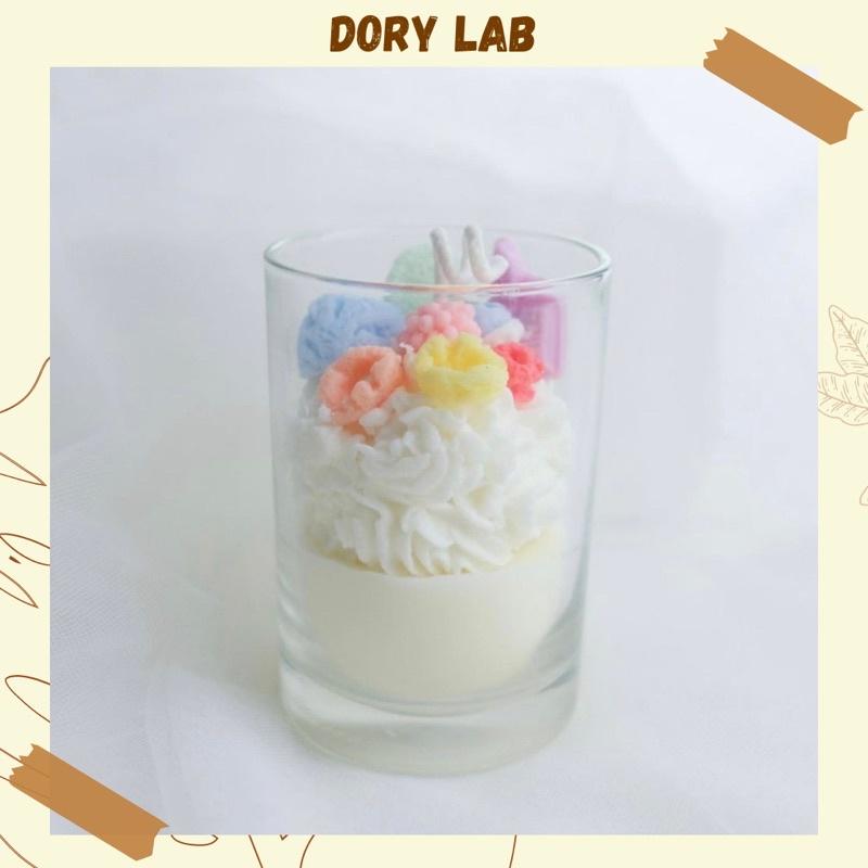 Nến Thơm Handmade Ly Tròn Topping Theo Yêu Cầu - Dory Lab