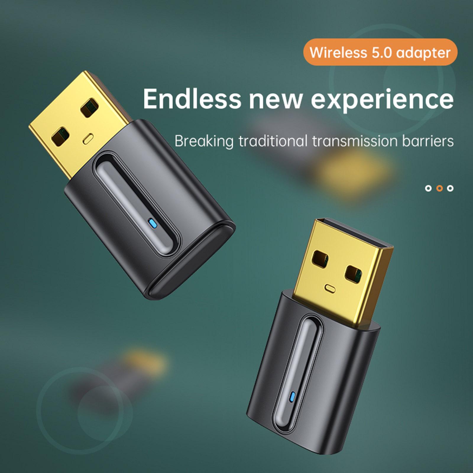 Máy phát BT Bộ phát âm thanh USB Bluetooth 5.0 với Micrô cho TV Máy tính xách tay Máy tính để bàn