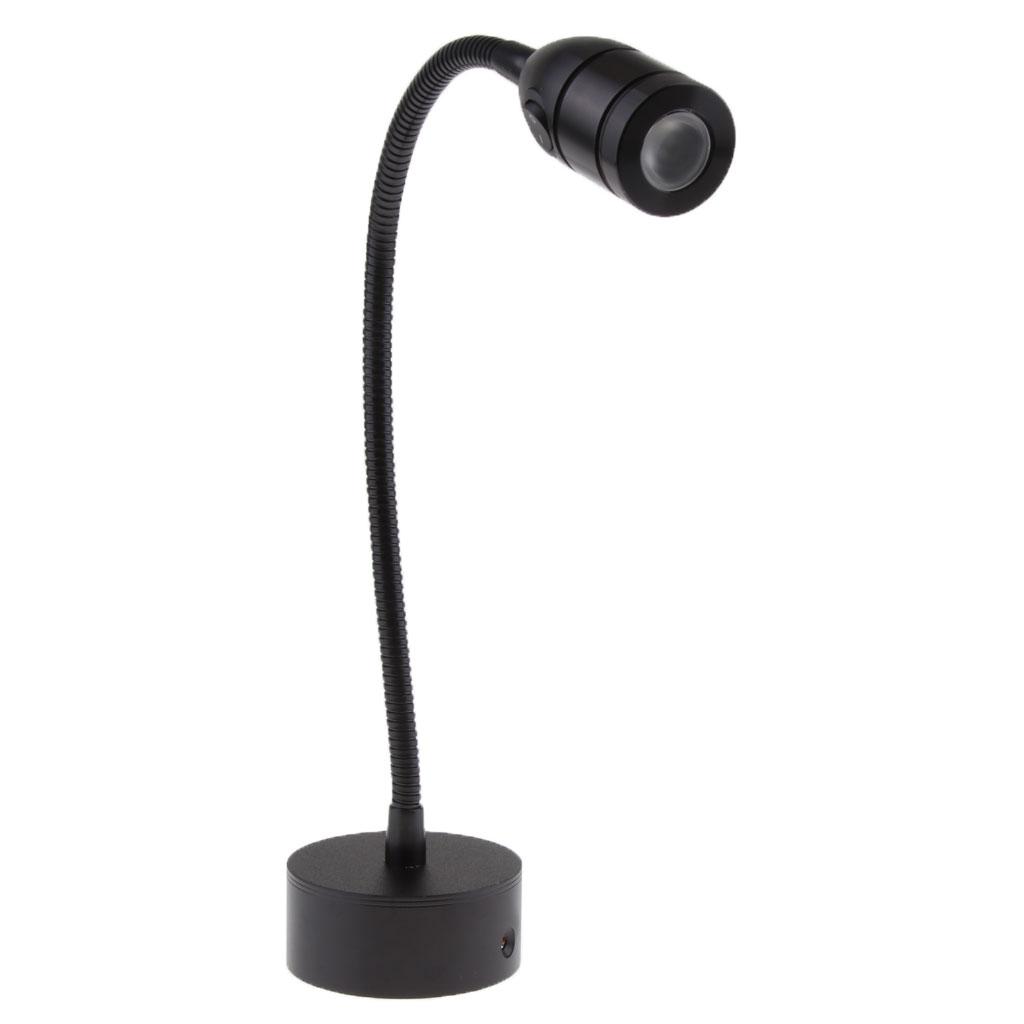 Marine 12V Led White/Red Light, Dimmable Lamps, Flexible Reading Chart Light for Boat, Rv, Caravan