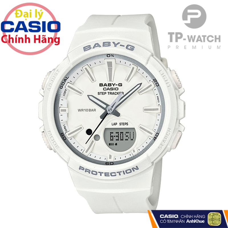 Đồng Hồ Nữ Dây Nhựa Casio Baby-G BGS-100SC-7ADR Chính Hãng - BGS-100SC-7A Step Tracker