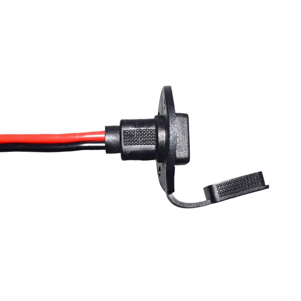 2x Panel Mount 30cm SAE Socket Sidewall Port Cable for Solar Generator