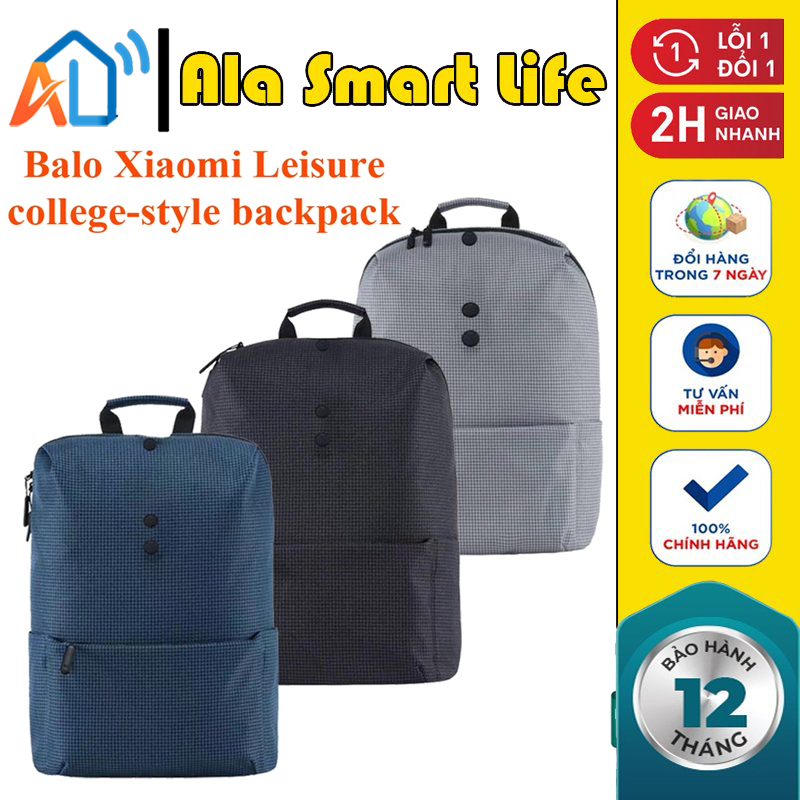 Balo Xiaomi Leisure college-style backpack, balo nam, ba lô nữ - Hàng Chính Hãng