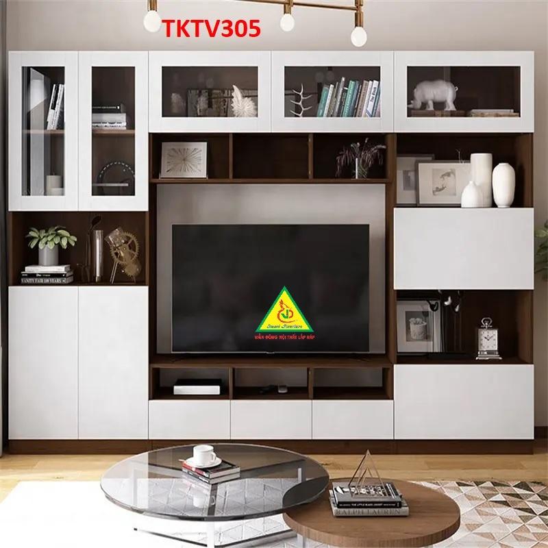 Tủ kệ tivi trang trí phong cách hiện đại TKTV305 - Nội thất lắp ráp Viendong adv