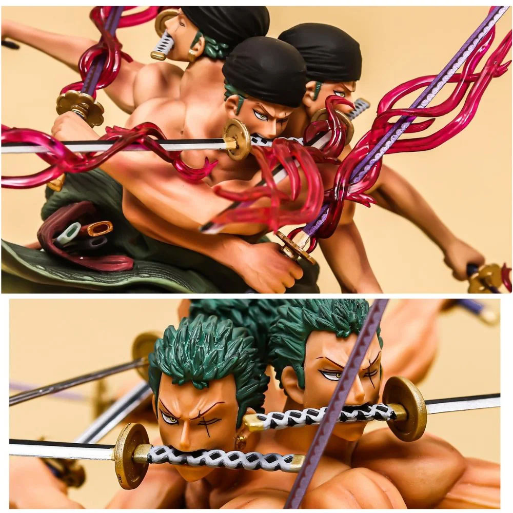 Mô Hình OnePiece Zoro 3 đầu 6 tay siêu ngầu - Cao 33cm - Figure OnePiece