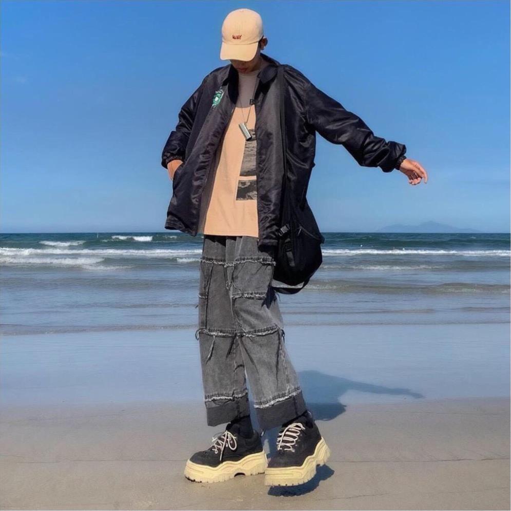 Áo khoác dù chống nắng dành cho cặp đôi nam nữ in hình THEZED Jacket form rộng 2 màu unisex ulzzang