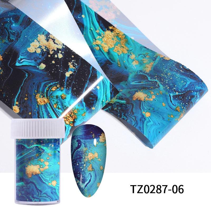 Foil dán móng họa tiết vân đá cẩm thạch hoa lá tự nhiên, decal sticker nail hoa văn cẩm thạch vân đá 3D 5D 4x100cm