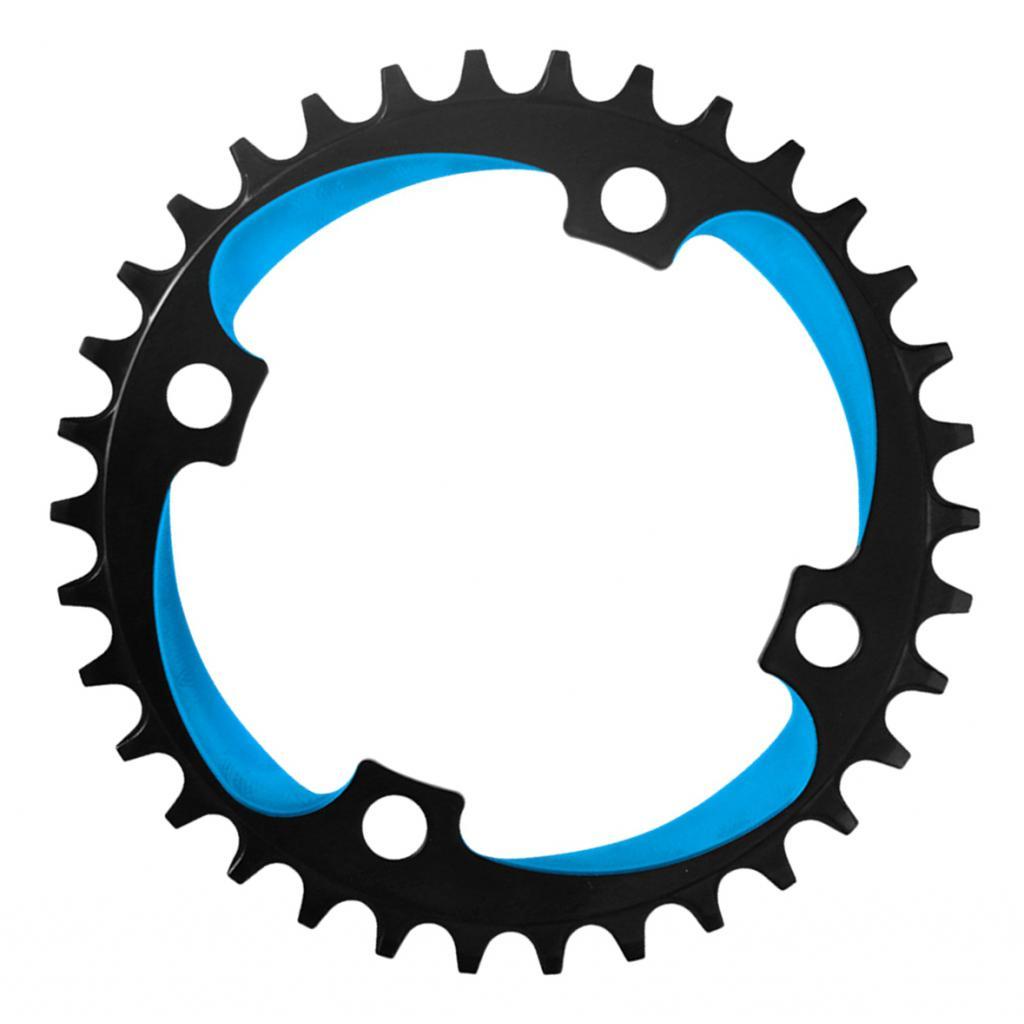 Bike Chainring, Round 104 BCD Mountain Bike Bicycle Single Speed Chainring - Lightweight Aluminum Alloy - Easy Installation - Select Colors & Sizes