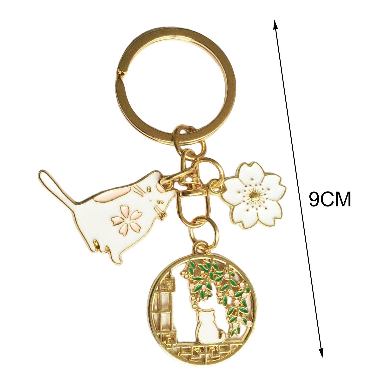 Cute Animal Keychain Flower Pendant Creative for Car key Purse Wallet