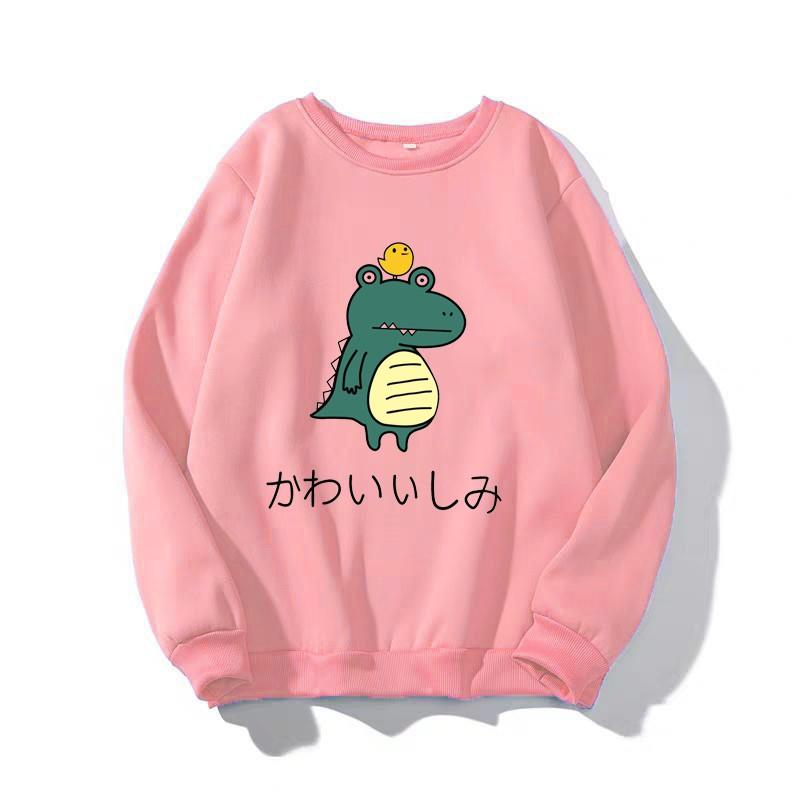 ÁO SWEATER NỮ IN KHỦNG LONG CHỮ NHẬT