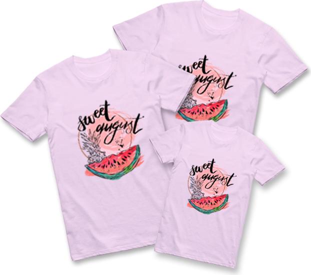 Áo Thun Gia Đình ATLAN Mã TKA36 Màu Hồng Phấn