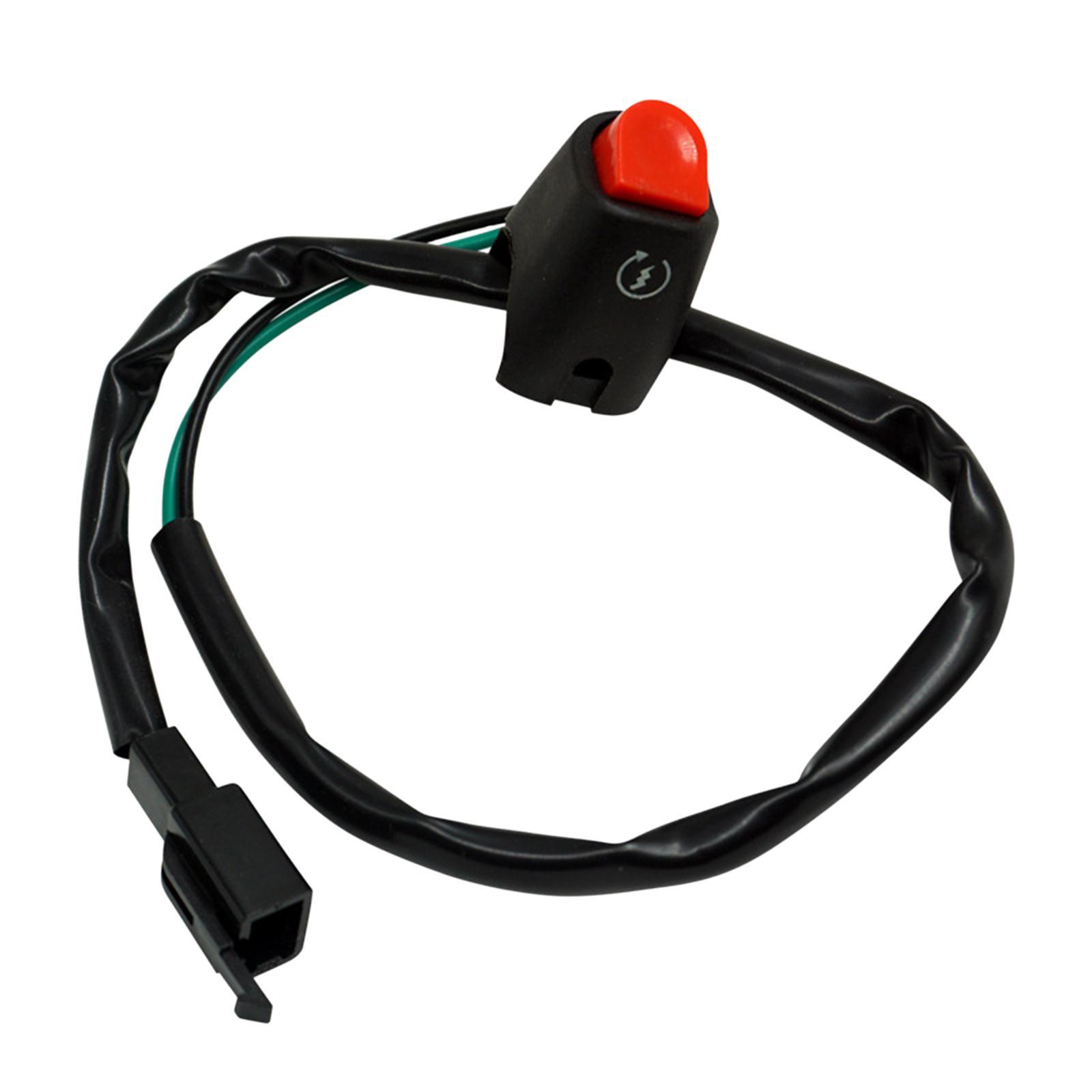 Motorcycle Ignition Switch Self Reset Universal Red Button Plug and Play Simple Installation Good Performance Accessory Professional Compact