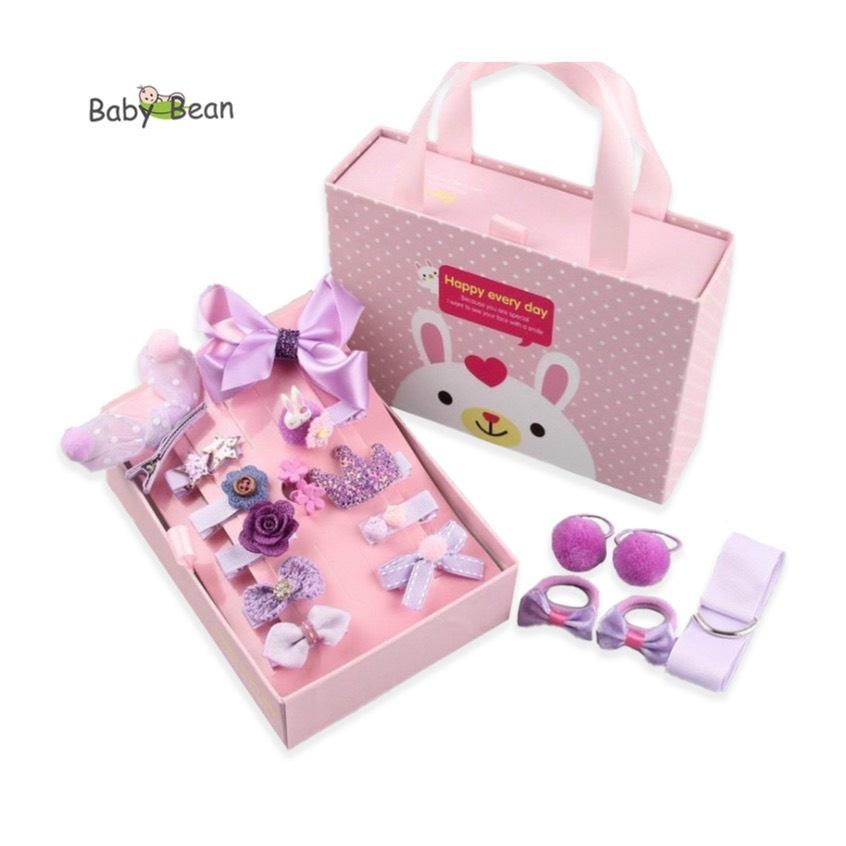 Set Kẹp Tóc 18 món Bé Gái BabyBean