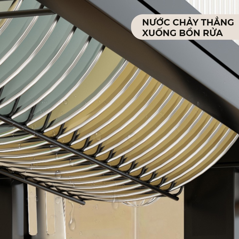 Kệ Để Chén Đĩa Có Nắp Đậy VANDO Chống Bụi Chống Côn Trùng Sạch Sẽ Tiện Lợi Cho Nhà Bếp