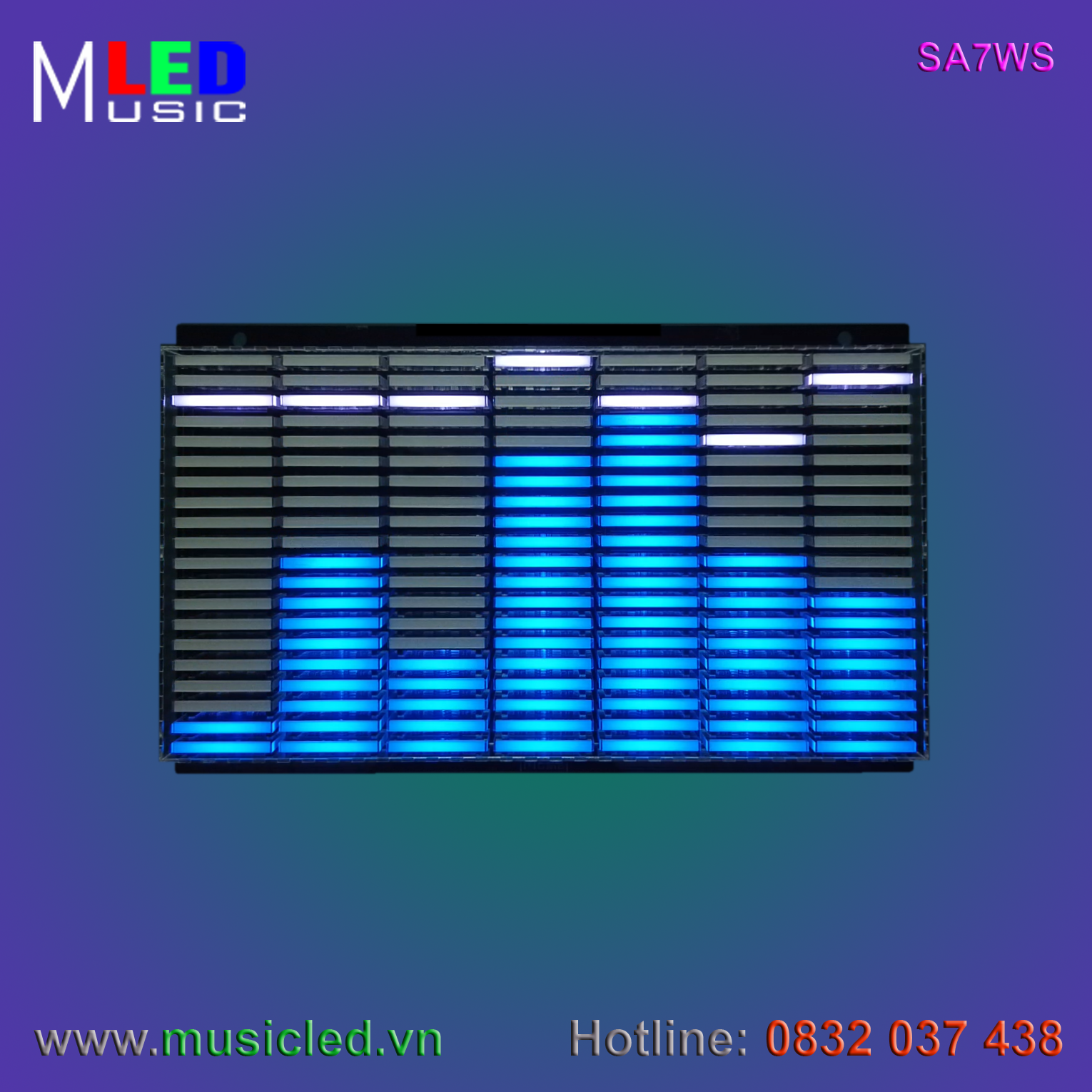 Dàn đèn Music LED nháy theo tần số nhạc 7 cột treo tường