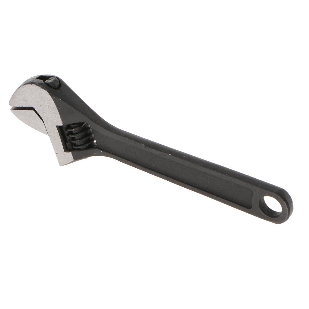 Adjustable Mini Spanner Wrench Short Shank 10mm Opening Steel Wrench 2.5/4In