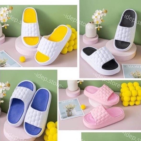 Dép bánh mì gân tăm ĐAN cao 5cm EVA siêu nhẹ nữ quai ngang chống trơn thời trang iDÉP DL307