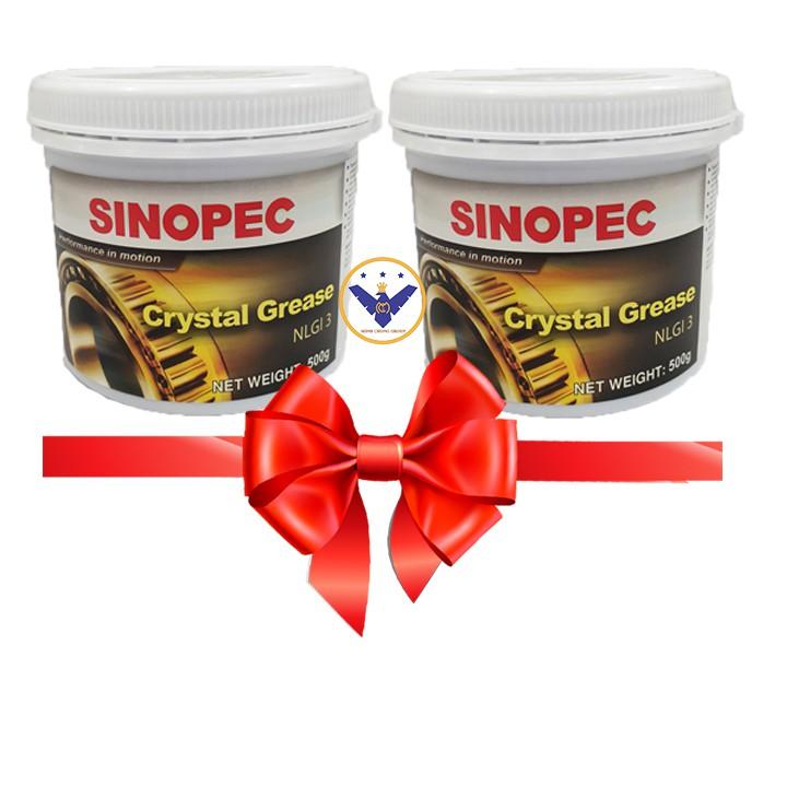 Bộ 2 Mỡ bò bôi trơn chịu nhiệt Sinopec Crys-tal / FPL Grease NLGI 3 - 500g