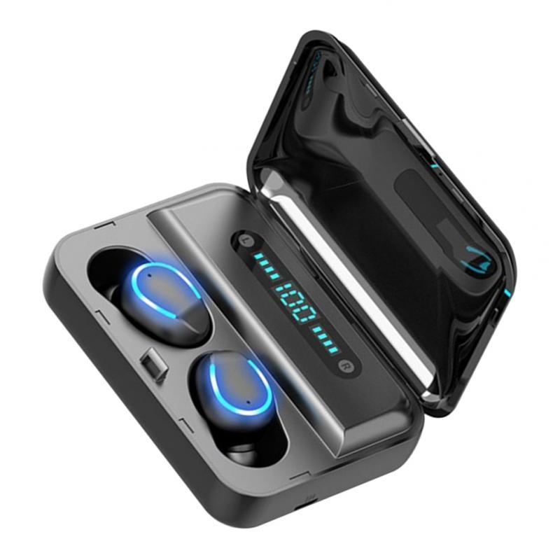 2X Mini Wireless Bluetooth 5.0 Earphones Stereo Sports Earbuds Headsets Black