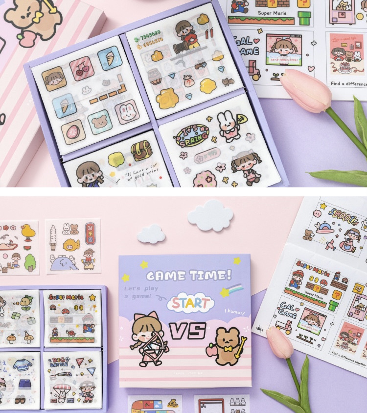 Sticker 100 tấm cute Game Time