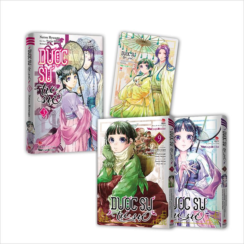 Kim Đồng - Combo Dược sư tự sự (Manga 9,10 + lightnovel 3) (Tặng Standee ivory + Bookmark + Clearfile + Clear Card)